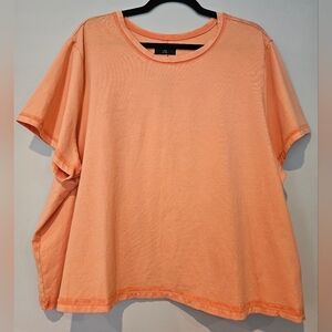 Lane Bryant Size 26/28 Orange Boxy Casual T-Shirt Tee Shirt Brand New w/ Tag